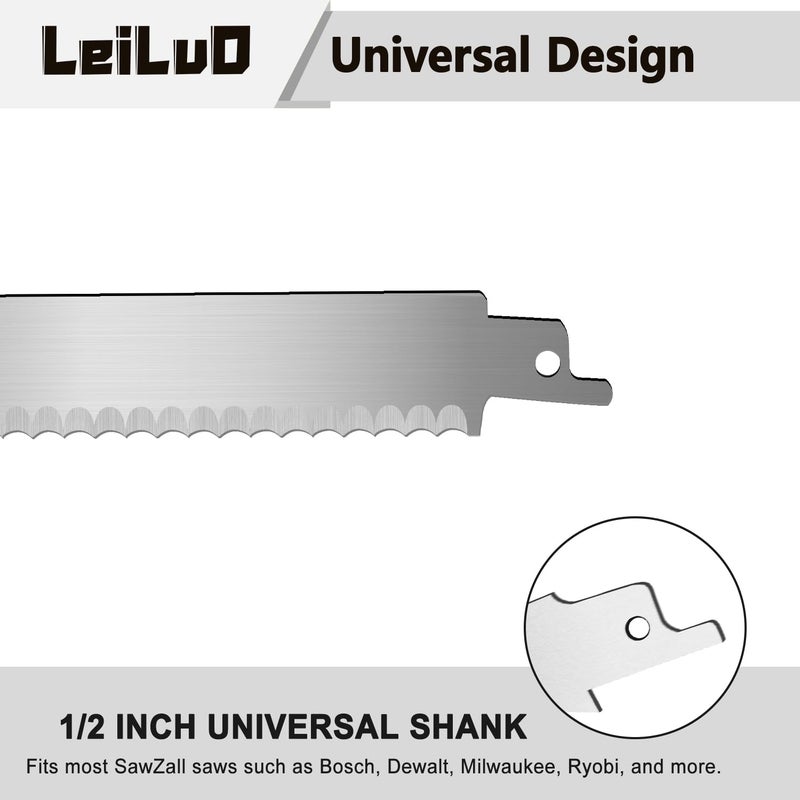 LEILUO 9-Inch Soft Material Reciprocating Saw Blades 2 Piece Sawzall Blades for Cutting Sponge Foam Insulation Material with Storage Case - Image 2